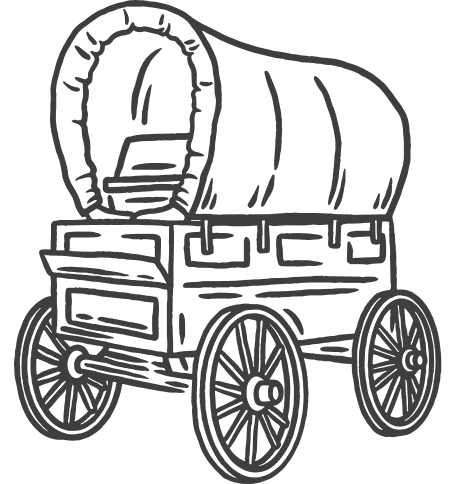 Illustrated chuck wagon background graphic